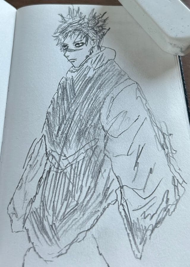 Choso, pencil sketch. character from jujutsu kaisen