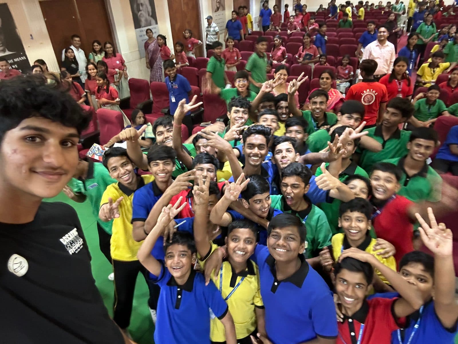 Selfie with students after the seminar
