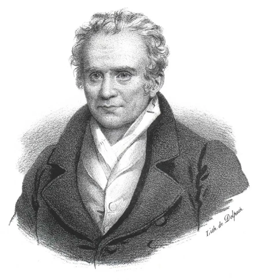 Lithograph portrait of Gaspard Monge